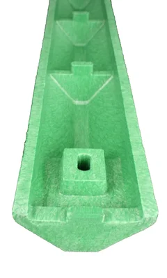 Vestil CS-C-48-GRN Channeled Plastic Parking Block 48 In