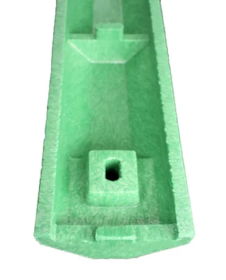 Vestil CS-C-72-GRN Channeled Plastic Parking Block 72 In