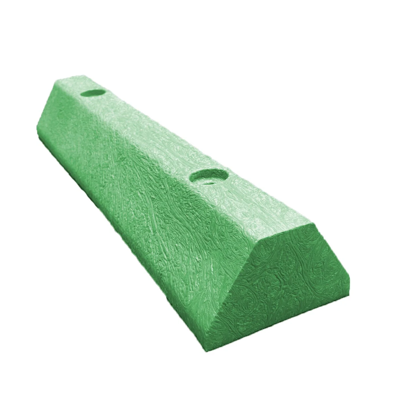 Vestil CS-S-24-GRN Solid Recycled Plastic Parking Block 24 In