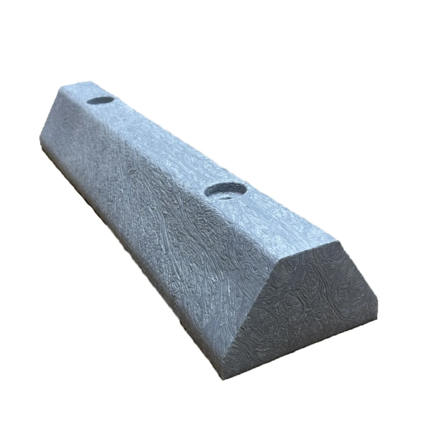 Vestil CS-S-24-GY Solid Recycled Plastic Parking Block 24 In