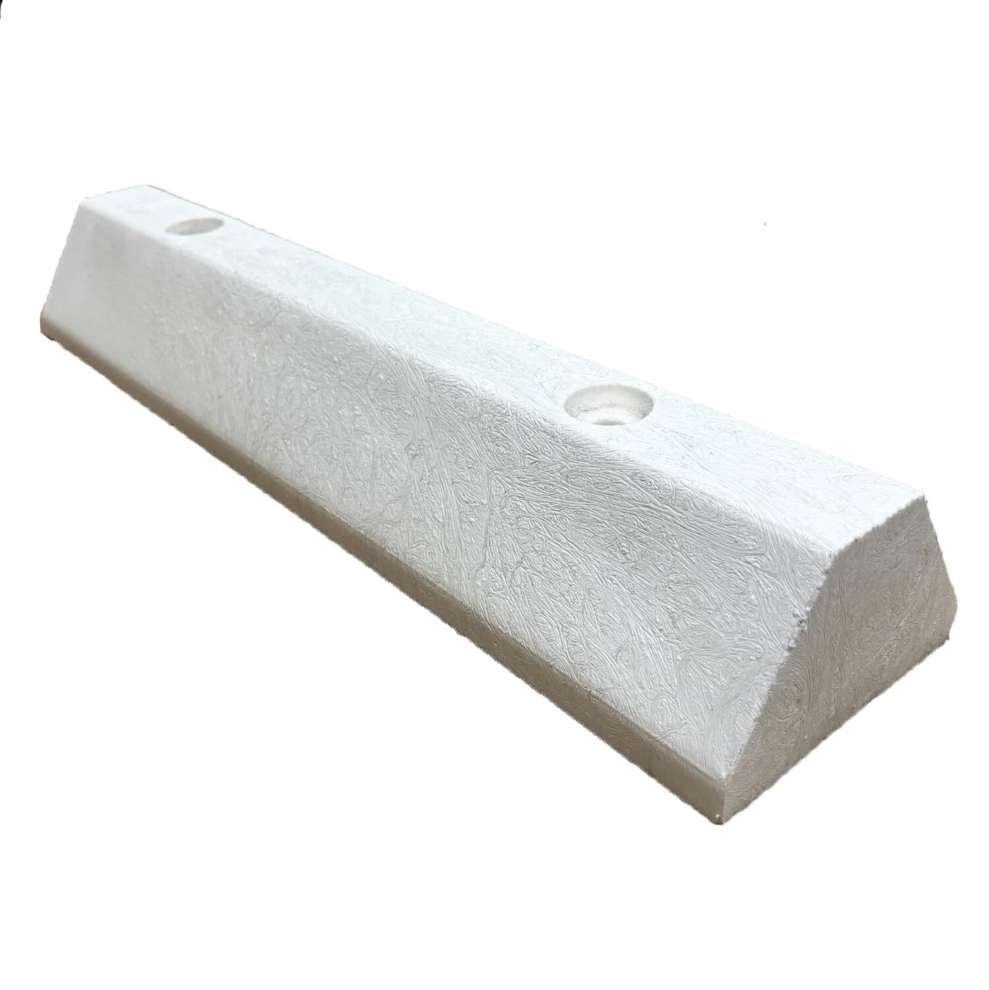 Vestil CS-S-24-WT Solid Recycled Plastic Parking Block 24 In