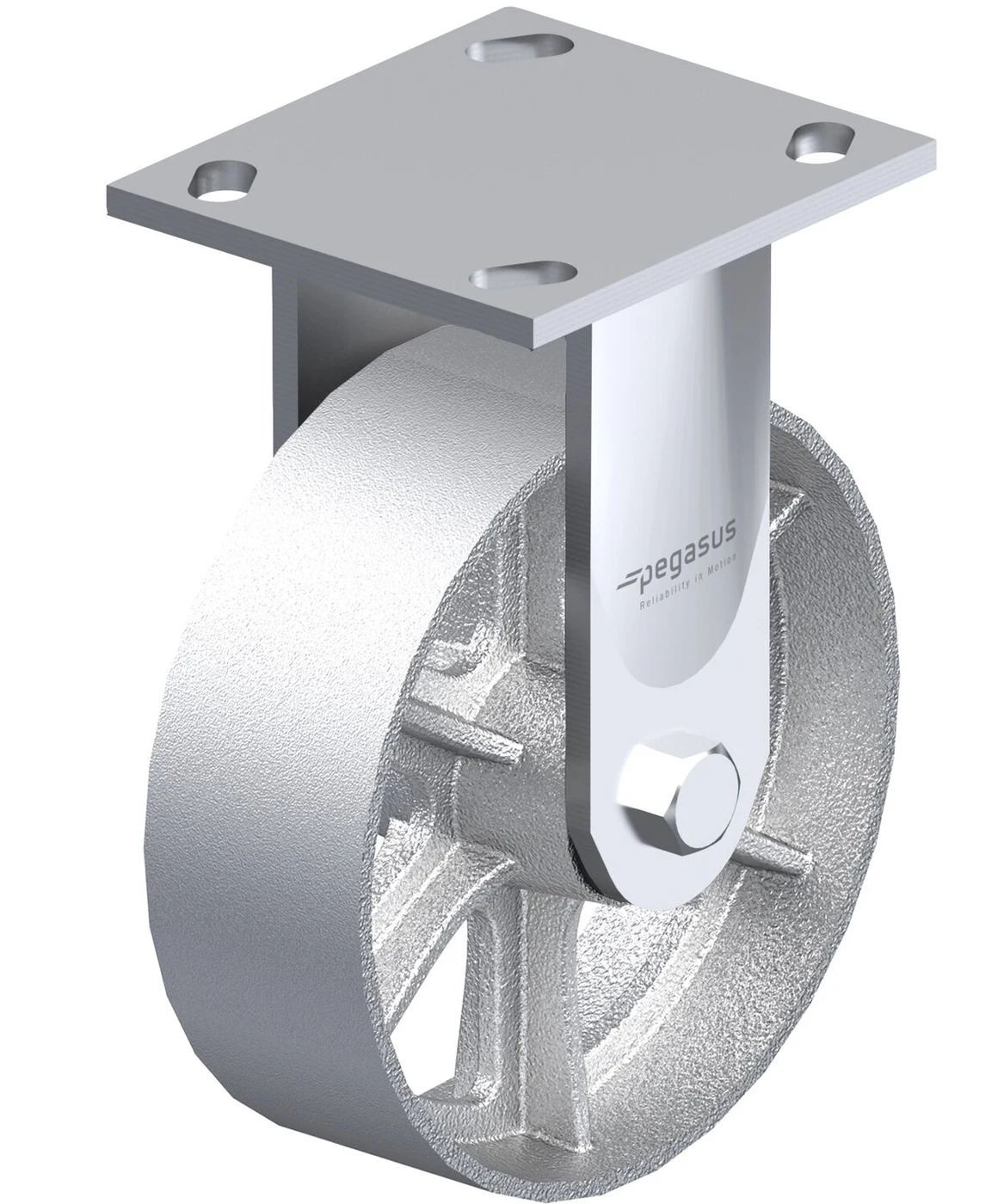 Vestil CST-BL-5X2CI-R Cast Iron/Steel Rigid Caster 5 In