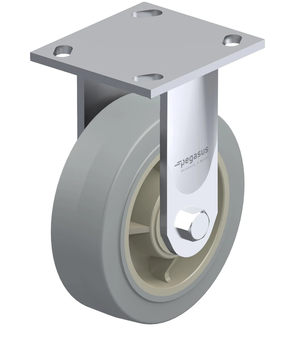 Vestil CST-BL-5X2TPR-R Thermoplastic Rubber Rigid Caster 5 In