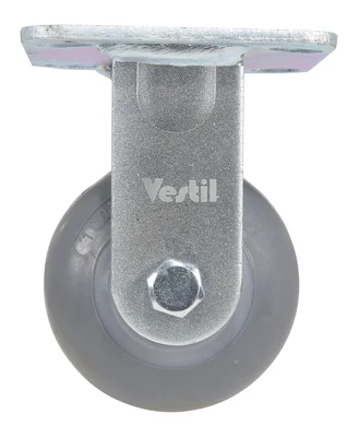 Vestil CST-VE-4X2TPR-R Thermoplastic Rubber Rigid Caster 485 Lb. Capacity
