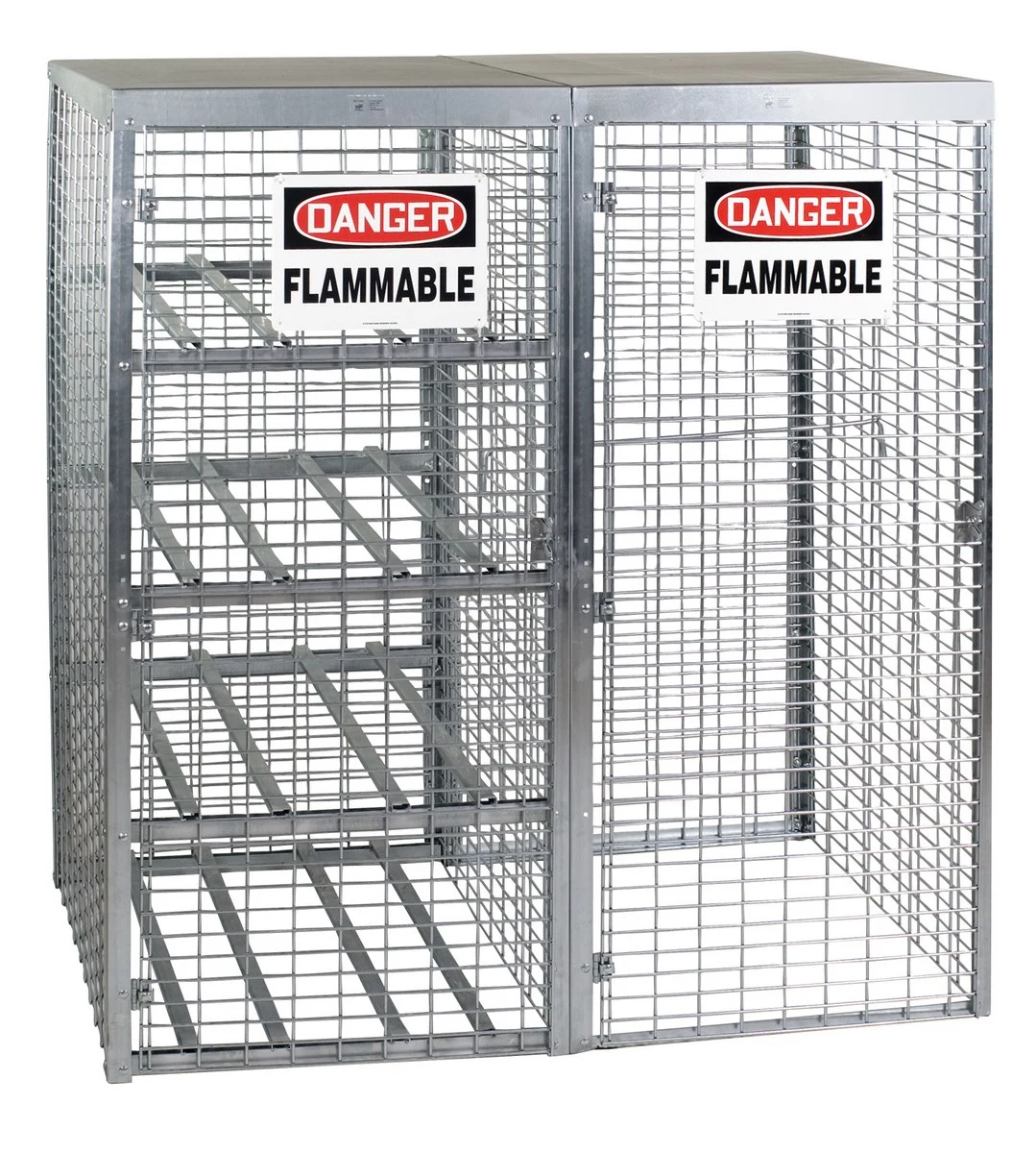Vestil CYL-T-COMBO Galvanized Cylinder Storage Cabinet 8 Horizontal and 9 Vertical 29 In