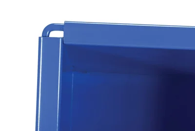 Vestil Steel Heavy Duty No Bump & Dump Hopper 1/2 Cubic Yard 6000 Lb. Capacity Blue