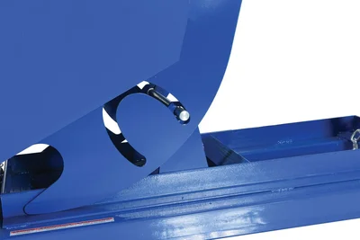 Vestil Steel Heavy Duty No Bump & Dump Hopper 1/2 Cubic Yard 6000 Lb. Capacity Blue