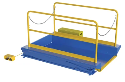 Vestil Steel Ground Lift Scissor Table 44 In. x 84 In. 3000 Lb. Capacity Blue