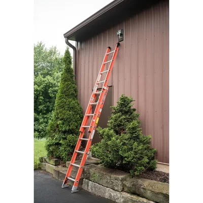 Vestil EXL-28 Fiberglass Extension Ladders with Aluminum Rings 28 Step 300 Lb