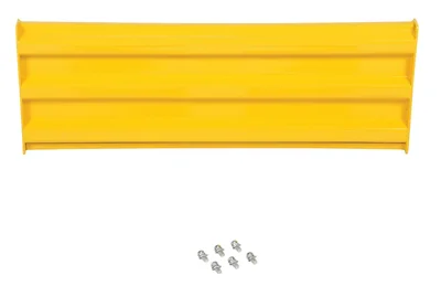 Vestil GR-F3R-BO-3-YL Steel 3 Ribbed Bolt On Style Guard Rail