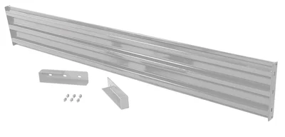 Vestil Steel 3 Ribbed Drop In Style Guard Rail 113.875 In. Length Silver