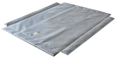 Vestil IBC-HEAT-TOP Silicone Impregnated Cloth Insulated Top Cover For Tote Tank Model Gray Insulated top for wrap around tote tank heater d