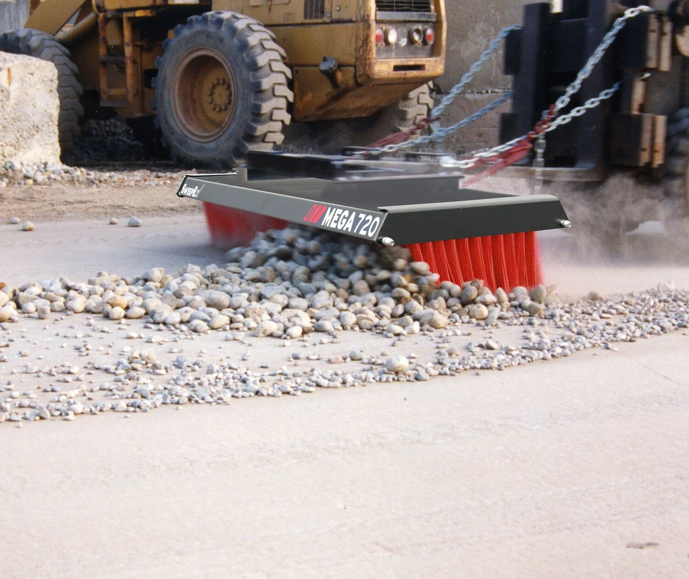 Vestil IMB-2772-11 Steel Industrial Mega Broom 27 In