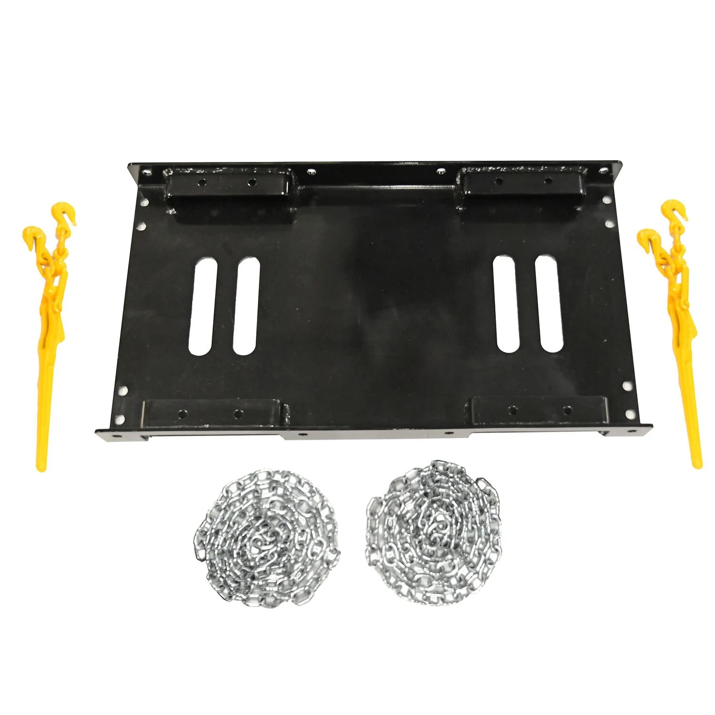 Vestil IMB-FLH IMB Series Fork Lift Hitch Steel Black Easily make your brooms forklift accessible with this hitch! Mountable to new or