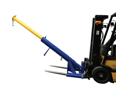 Vestil Steel Orbit Telescoping Lift Boom 24 In. Fork Pocket Center 4,000 Lb. Capacity Blue