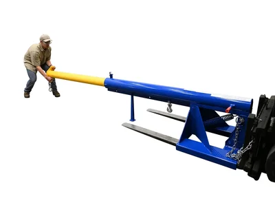 Vestil Steel Orbit Telescoping Lift Boom 24 In. Fork Pocket Center 4,000 Lb. Capacity Blue