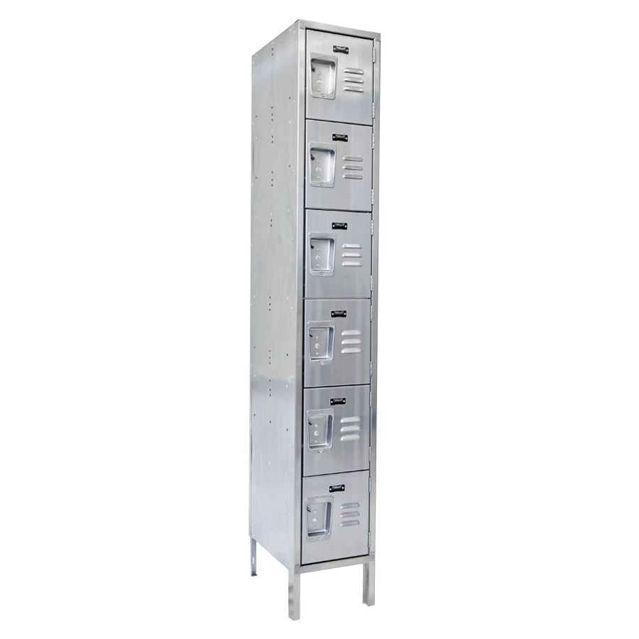 Vestil LOCK-1218-SS61 Stainless Steel Lockers 1 Column with 6 Rows 12 In