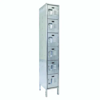 Vestil LOCK-1818-SS61 Stainless Steel Lockers 1 Column with 6 Rows 18 In