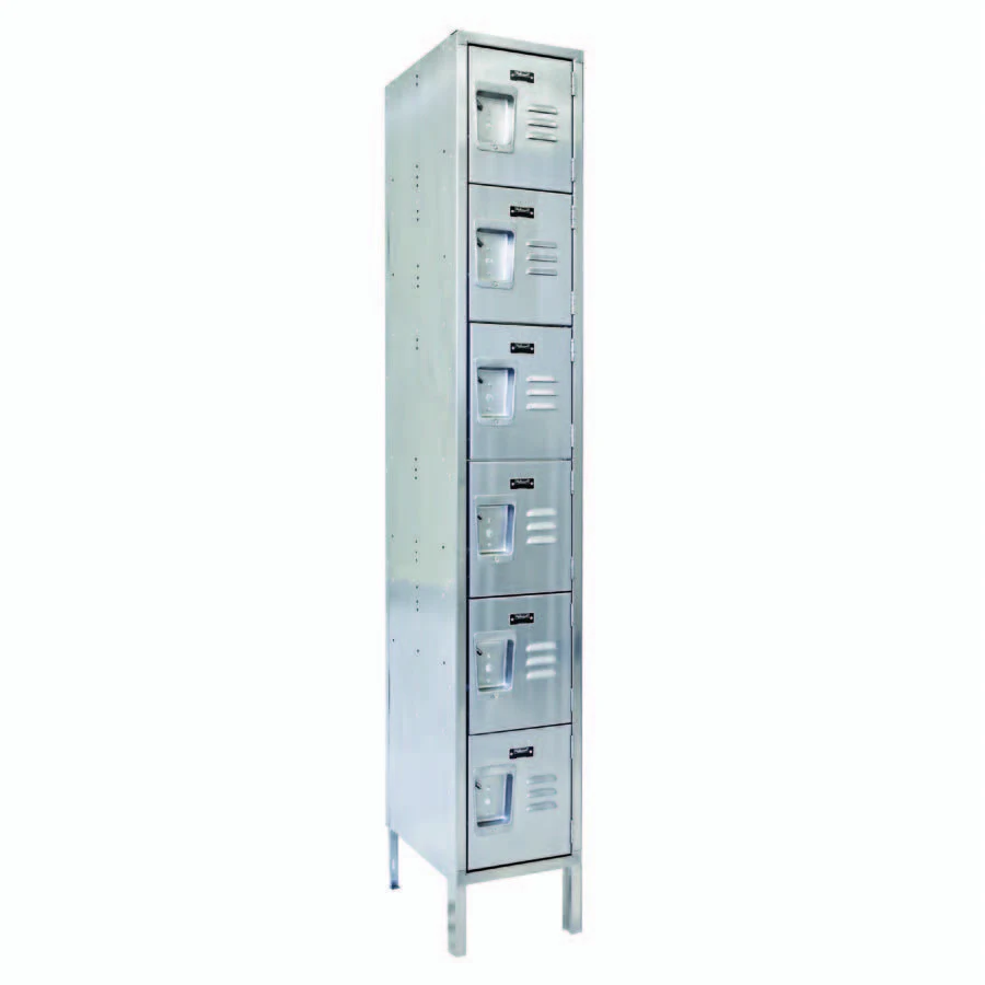 Vestil LOCK-1818-SS61 Stainless Steel Lockers 1 Column with 6 Rows 18 In