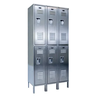 Vestil LOCK-3618-SSD3 Stainless Steel Lockers 3 Columns with 2 Rows 36 In