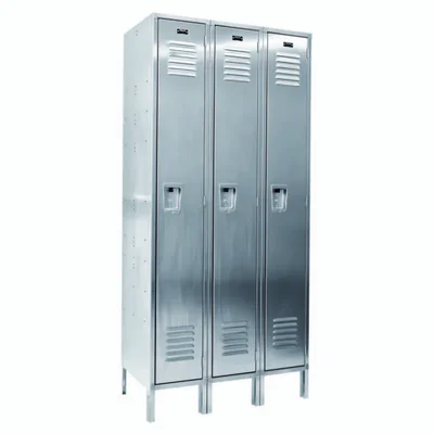 Vestil LOCK-5418-SSS3 Stainless Steel Lockers 3 Columns with 1 Row 54 In
