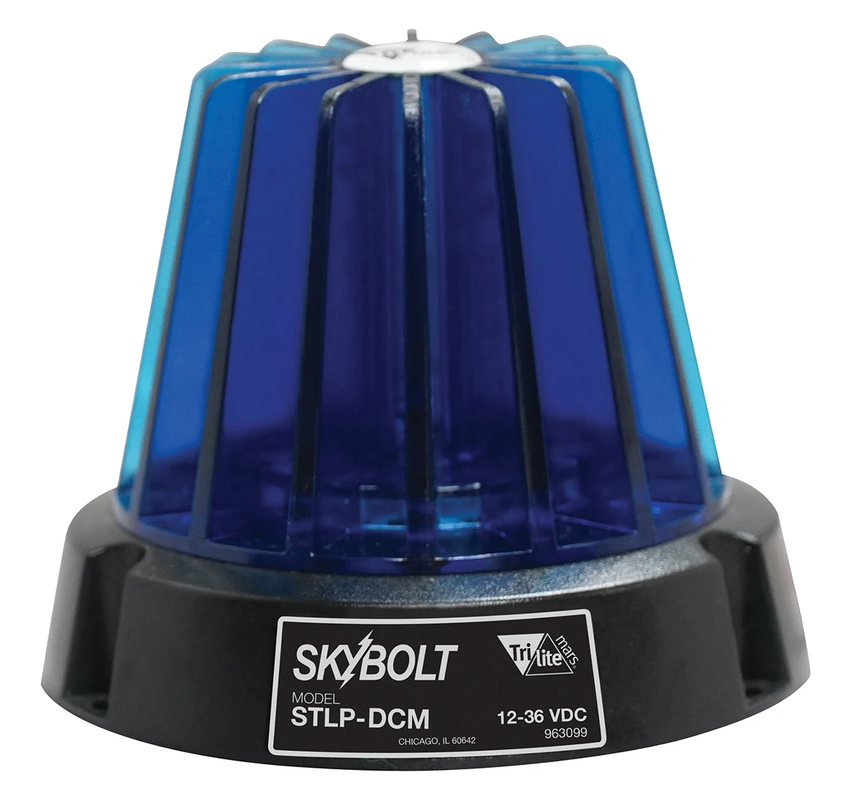Vestil LT-M-RD4-FSL-BL Polycarbonate Magnetic Fork Truck LED DC Strobe Beacon Light 4-1/2 In
