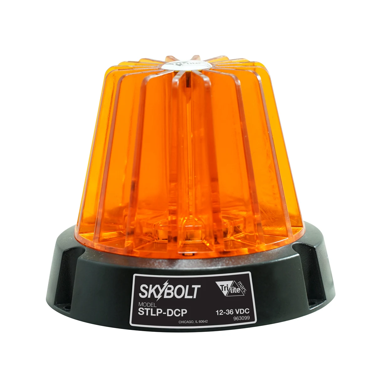 Vestil LT-RD4-FSL-AM Polycarbonate Permanent Fork Truck LED DC Strobe Beacon Light 4-1/2 In