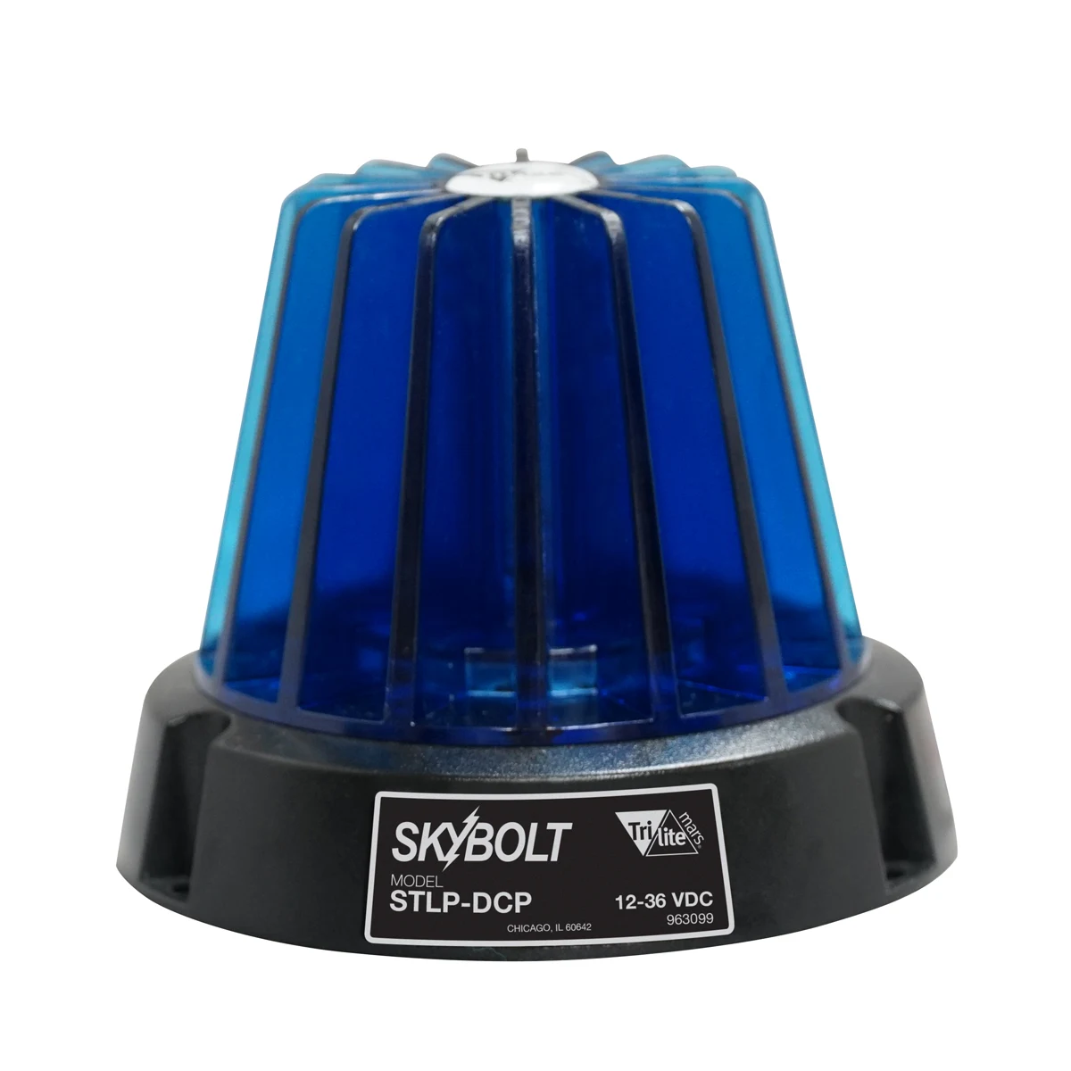 Vestil LT-RD4-FSL-BL Polycarbonate Permanent Fork Truck LED DC Strobe Beacon Light 4-1/2 In