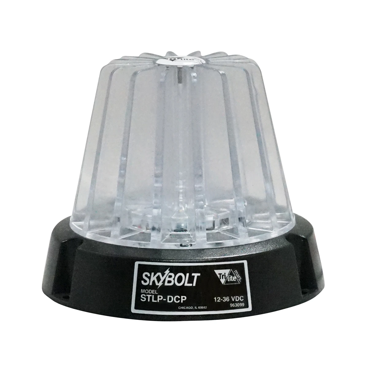 Vestil LT-RD4-FSL-CL Polycarbonate Permanent Fork Truck LED DC Strobe Beacon Light 4-1/2 In