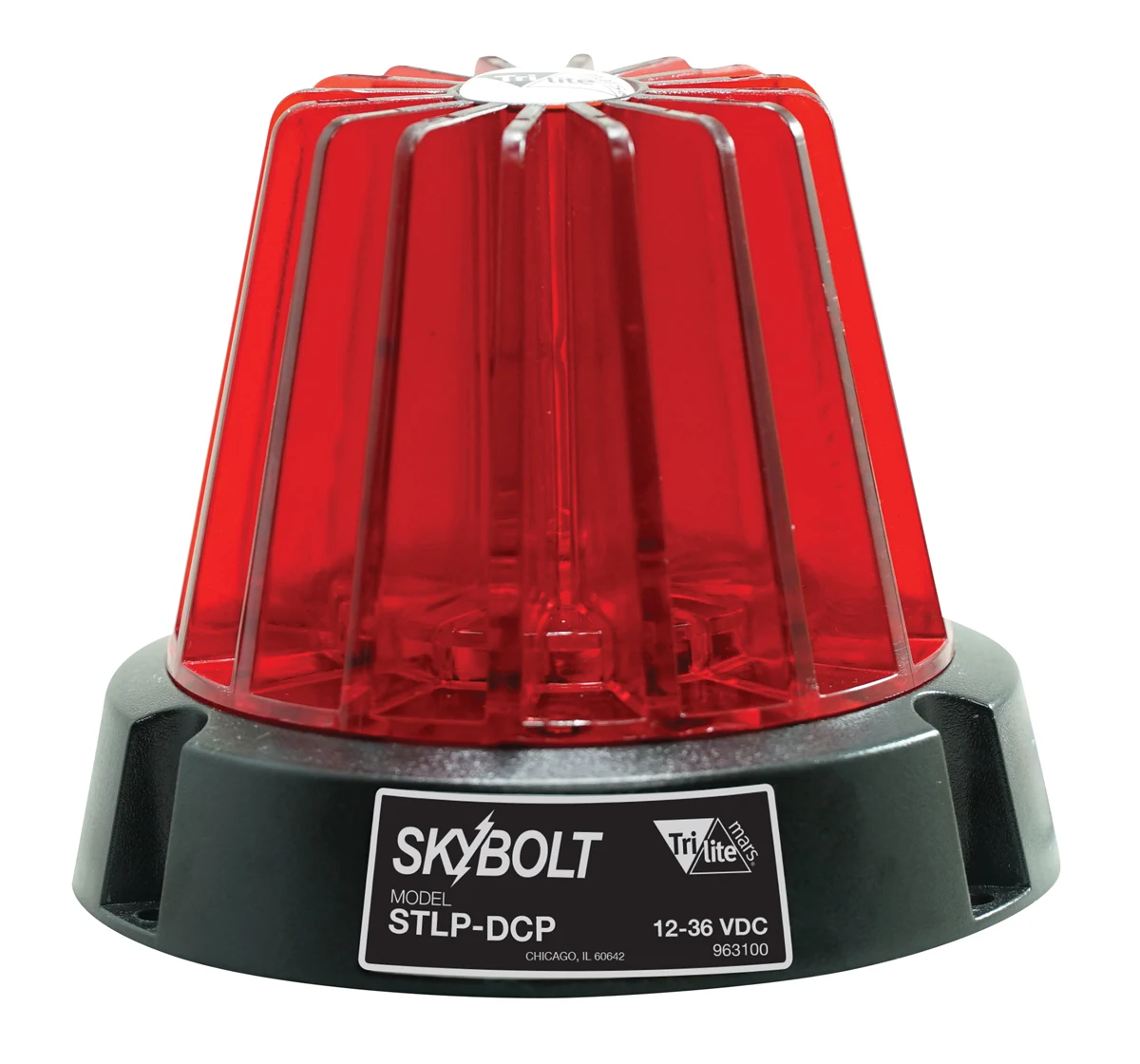Vestil LT-RD4-FSL-RD Polycarbonate Permanent Fork Truck LED DC Strobe Beacon Light 4-1/2 In