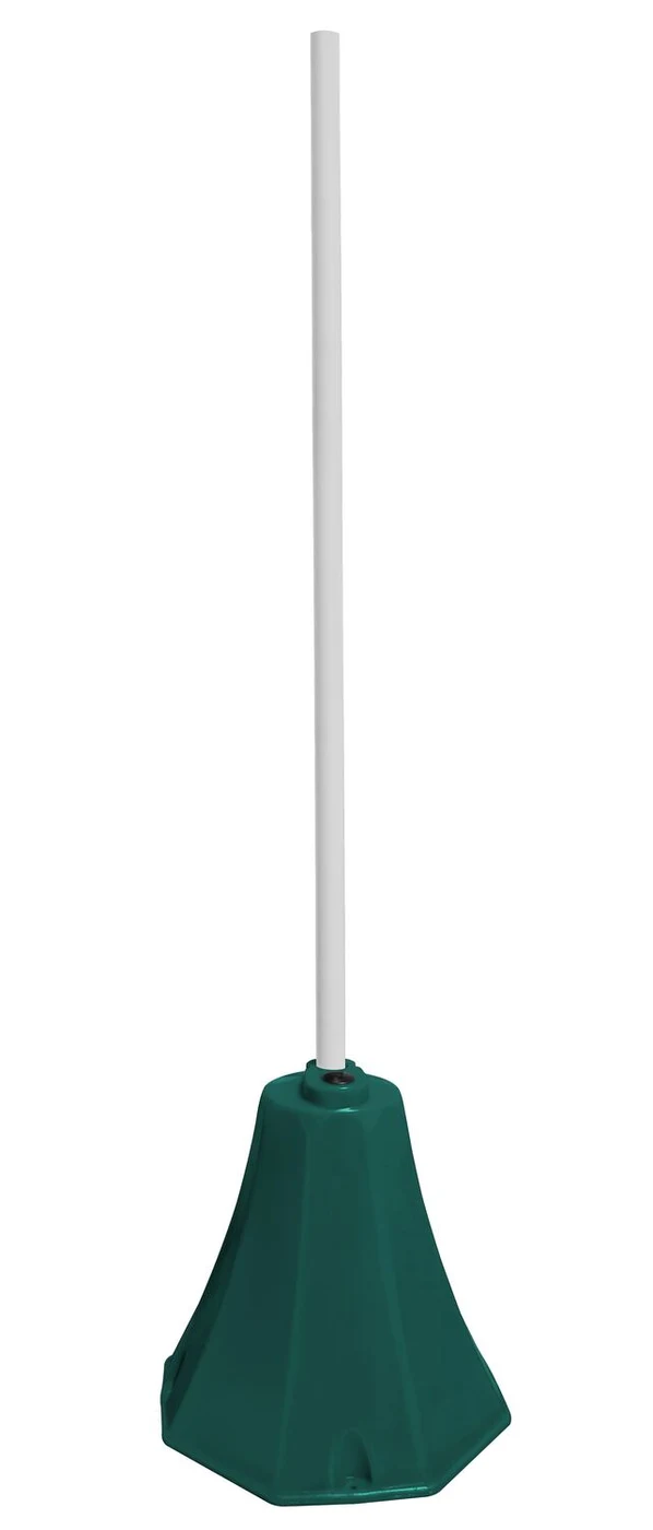Vestil OSB-GN Low Density Polyethylene Plastic Octagon Sign Base With Steel Post 8 In