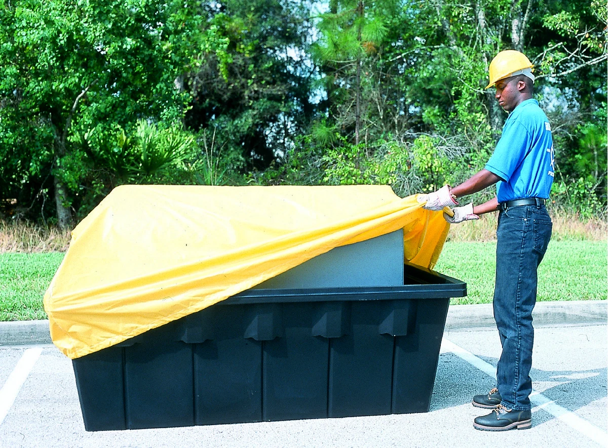 Vestil OTC-CVR275 PVC Containment Sump Pull Over Cover Option Yellow (For Use with Etc-275) The optional pull over cover is a wonderful as