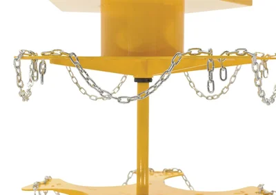 Vestil Steel 5 Gallon Pail Carousel Rack, 15 Pails W/ Casters 350 lbs. Capacity Per Shelf Yellow