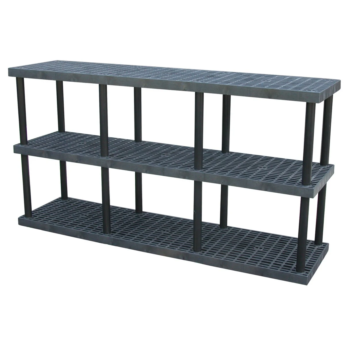 Vestil PBSS-9624-3 Plastic Bulk Shelf and Storage 3 Shelves 24 In