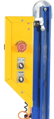 Vestil PEL-88S-D3-AHI Steel DC Powered Quick Lift with Auto Height Indexer 175lb Capacity Blue Powered quick lift units transport and position