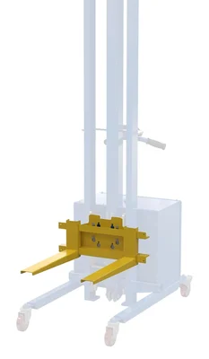 Vestil PEL-AFK Steel Pel Adjustable Fork Attachment for PEL Models Yellow The fork attachment allows the user to lift and transport a v