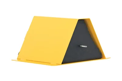 Vestil RWC-8-KIT-1 Molded Rubber Wheel Chock Kit, Includes Wheel Chock, CHAIN, Holder, and Sign Black/Yellow When you need all of your whee