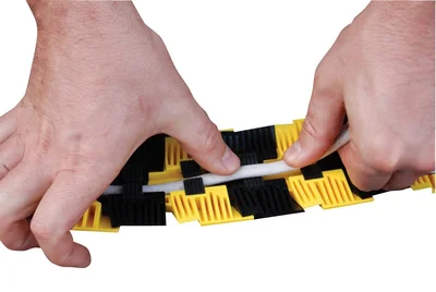Vestil SWCP-3-YB ABS Plastic Cord Protector with End Caps 40 In
