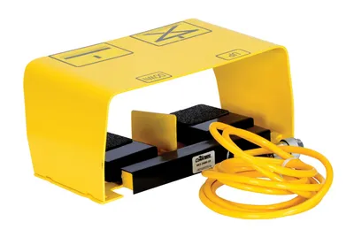 Vestil Factory Installed Steel Twin Foot Control For Lift & Tilt Workstation Tables With 8 Ft. Usable Cord Length Yellow
