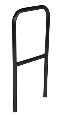 Vestil Aluminum Pipe Safety Railing 24 In. Length Black