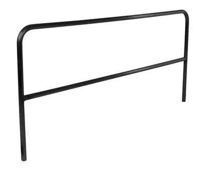 Vestil Aluminum Pipe Safety Railing 96 In. Length Black