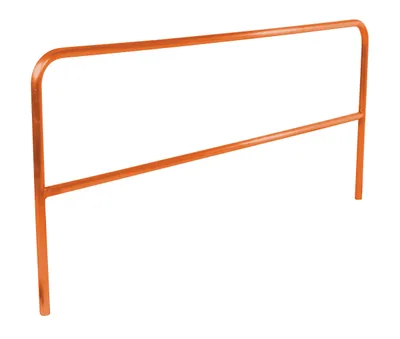 Vestil Aluminum Pipe Safety Railing 96 In. Length Orange