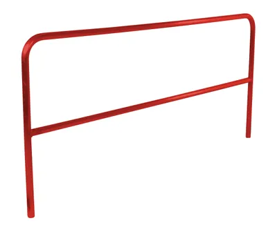 Vestil Aluminum Pipe Safety Railing 96 In. Length Red