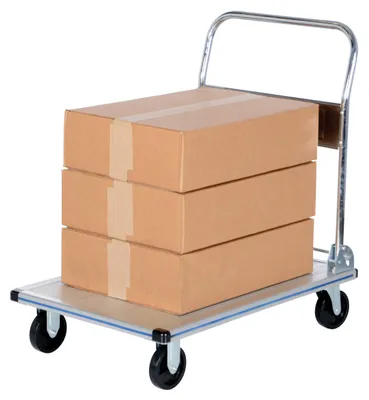 Vestil AFT-36-NM aluminum folding handle platform truck shown from an alternate angle