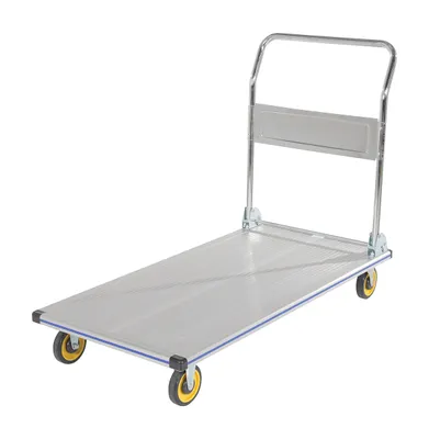 Vestil AFT-48-NM aluminum folding handle platform truck shown from an alternate angle