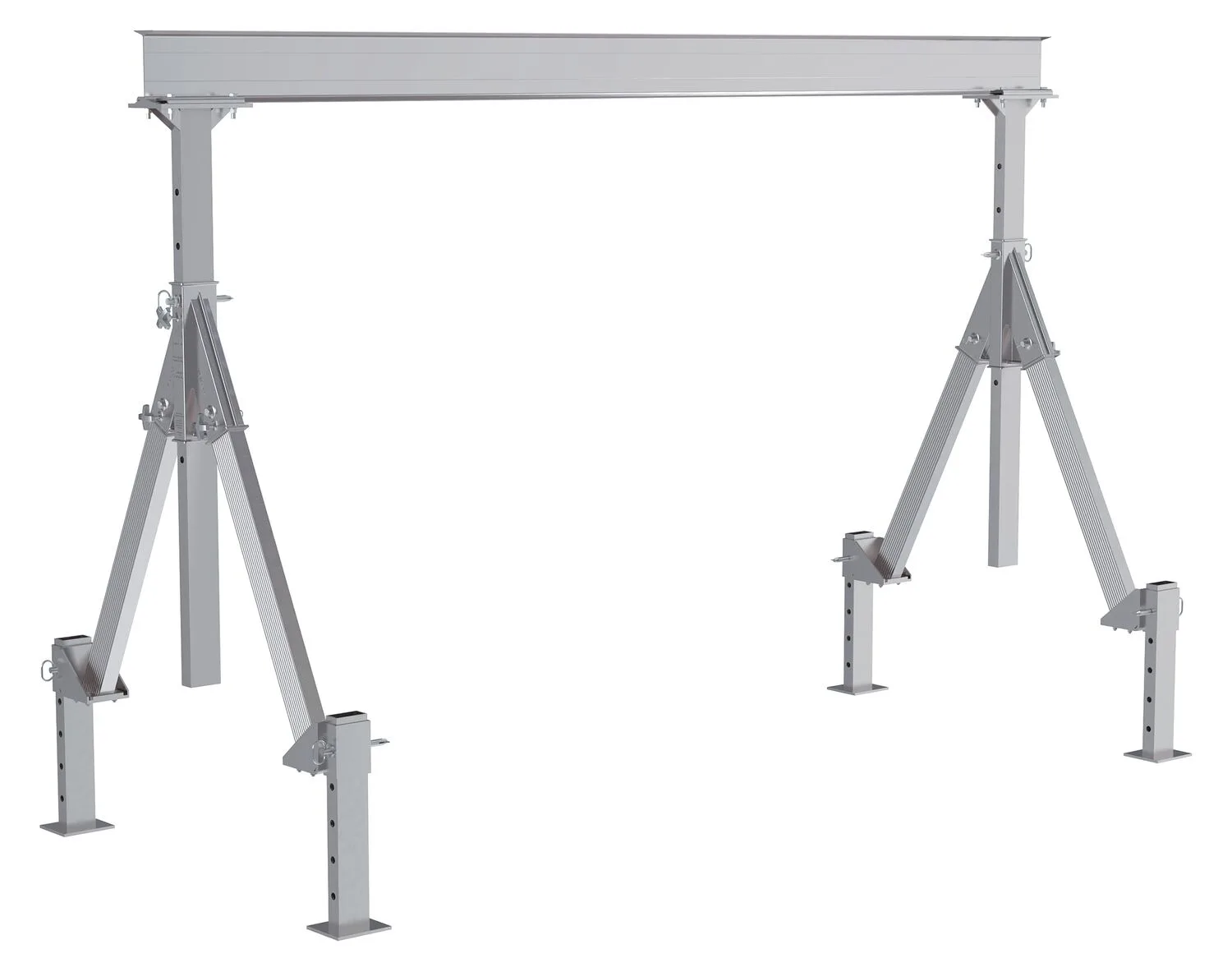 Vestil AHA-2-12-8-ALO adjustable height aluminum gantry cranes with adjustable leveling option