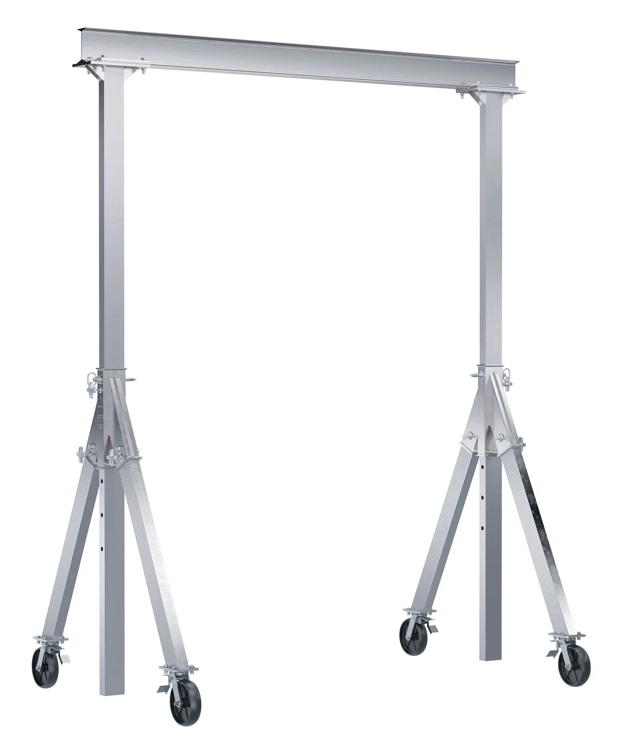 Vestil AHA-2-10-8-TLC adjustable height aluminum gantry cranes with total locking caster