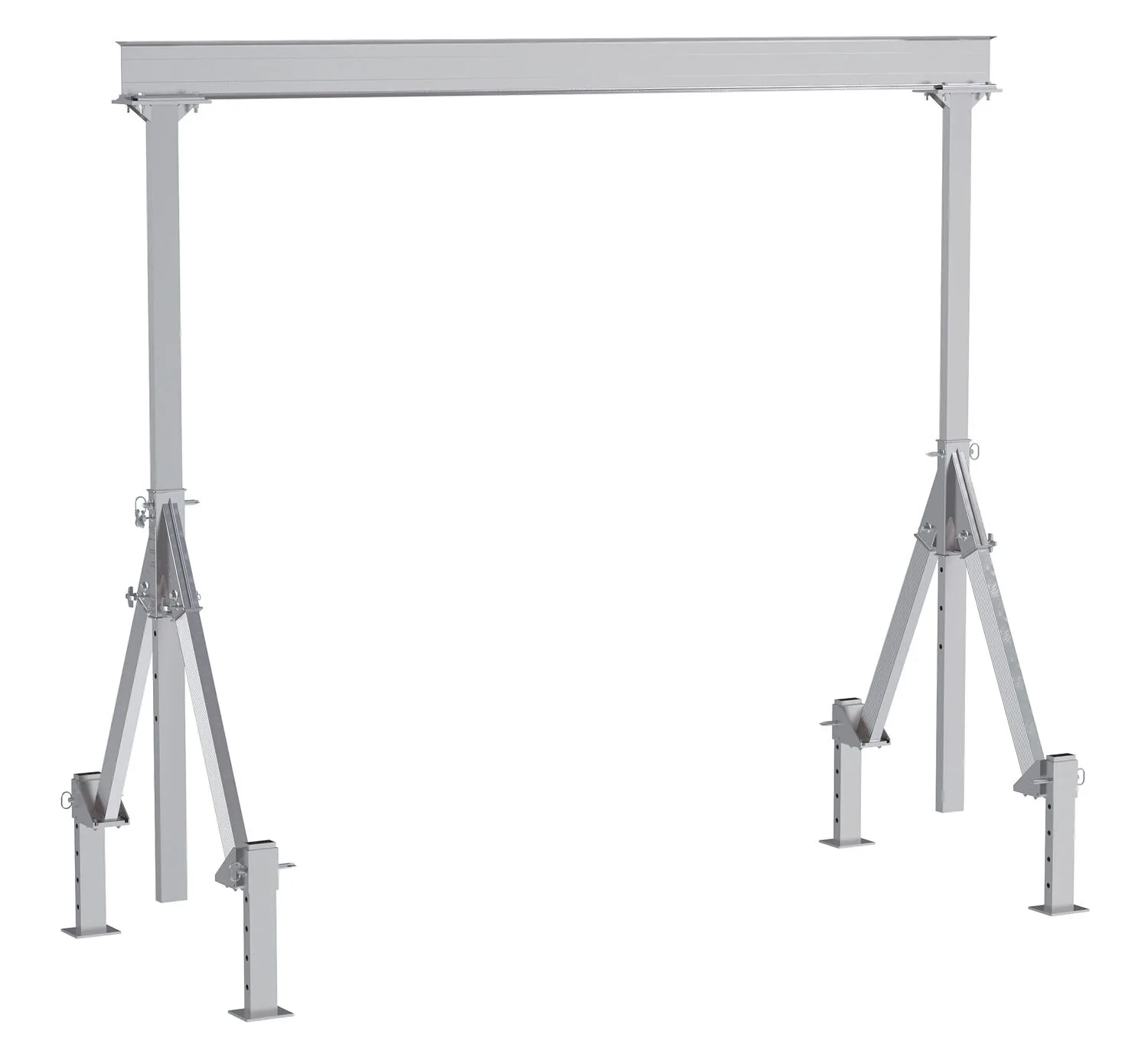 Vestil AHA-2-12-12-ALO adjustable height aluminum gantry cranes with adjustable leveling option
