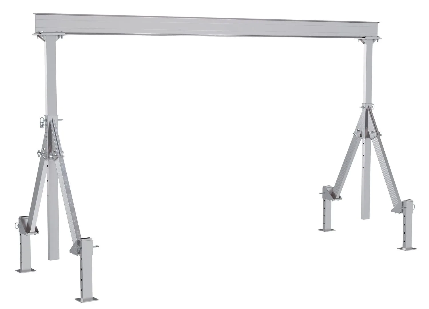 Vestil AHA-2-15-10-ALO adjustable height aluminum gantry cranes with adjustable leveling option