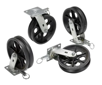 Vestil Cast Iron Swivel V-Groove Casters 8 In. x 2 In. For Aluminum Gantry Crane Models 2,000 Lb. Capacity